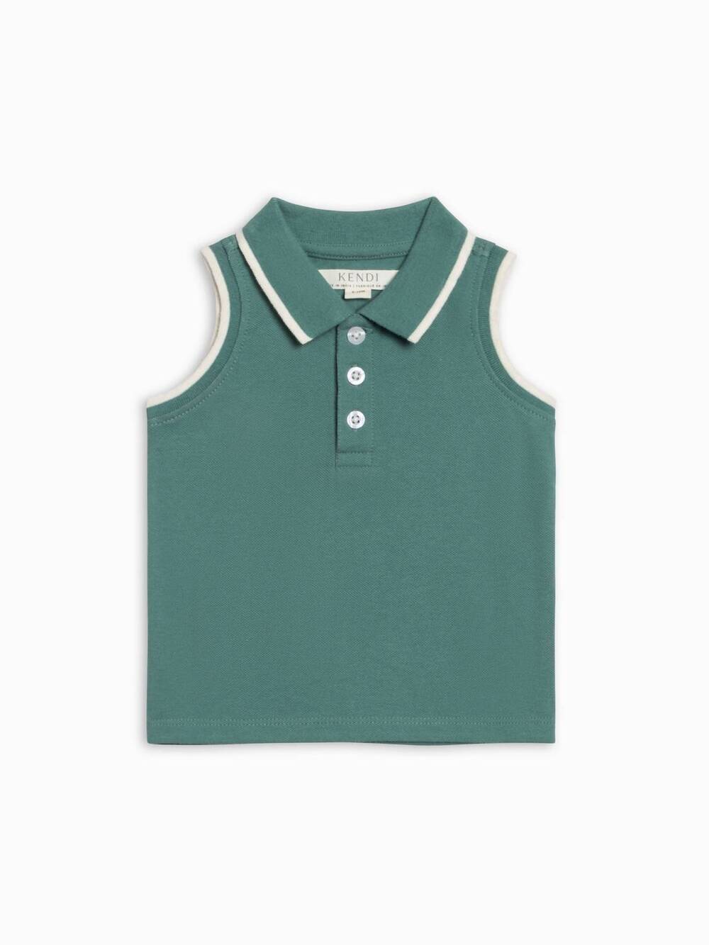 NEW COLORED ORGANICS girls annika pique polo tank in laguna